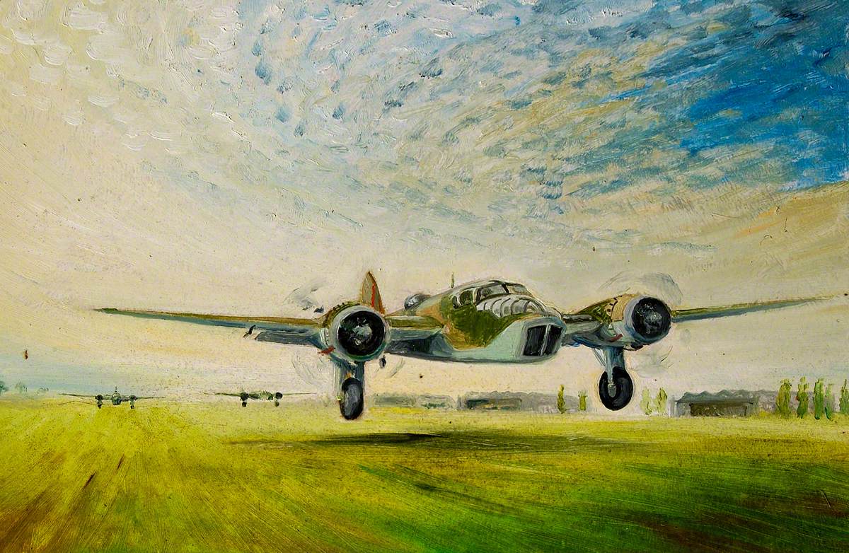 Bristol Blenheims, Take-Off at Wattisham, Suffolk