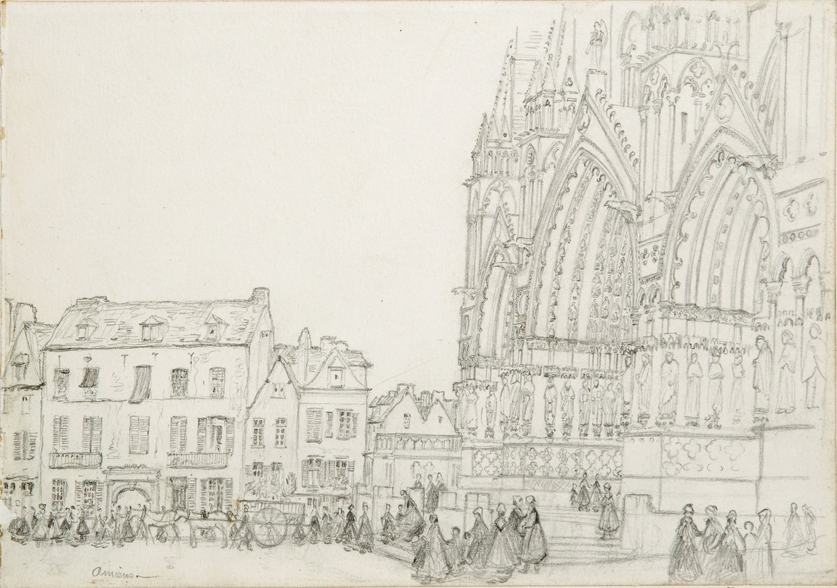 Western Porches of the Cathedral from the South, Amiens, France