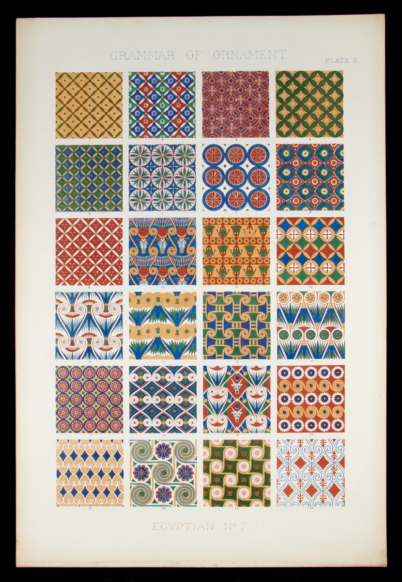 'Egyptian, No. 7', from 'The Grammar of Ornament', Plate X