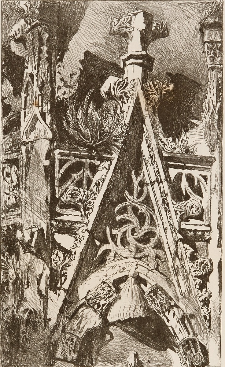 'Part of the Cathedral of St Lô': Plate from 'The Seven Lamps of Architecture'