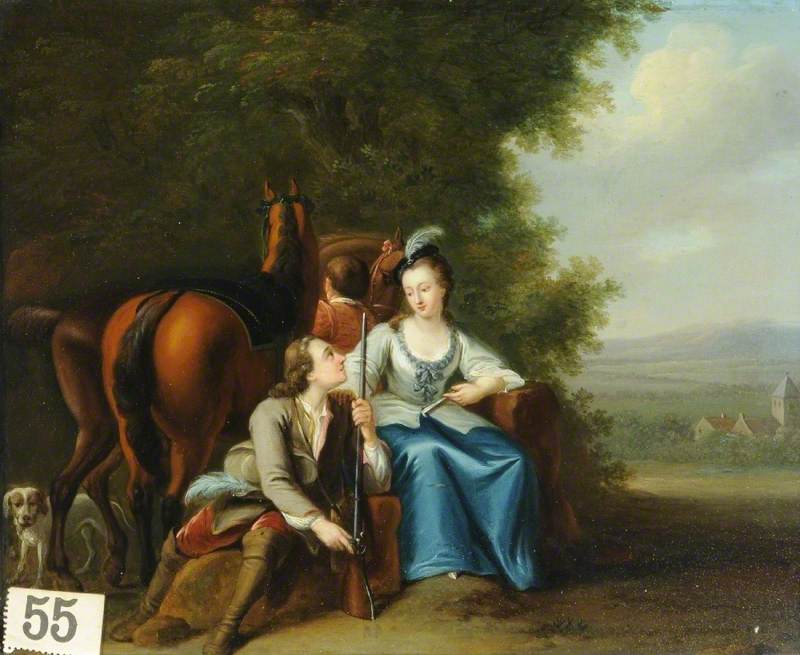 Landscape with Figures and Horses