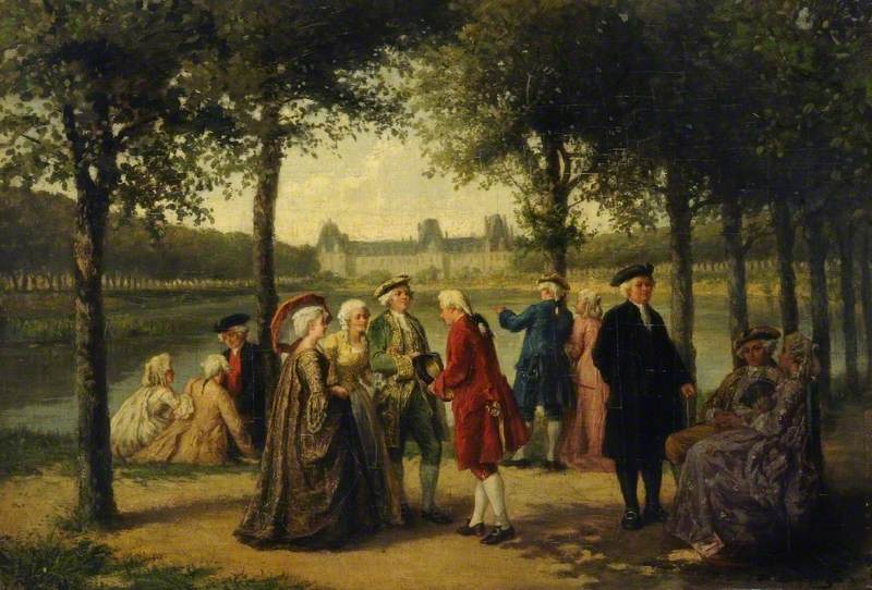 A Promenade at a Chateau in the Time of Louis XV