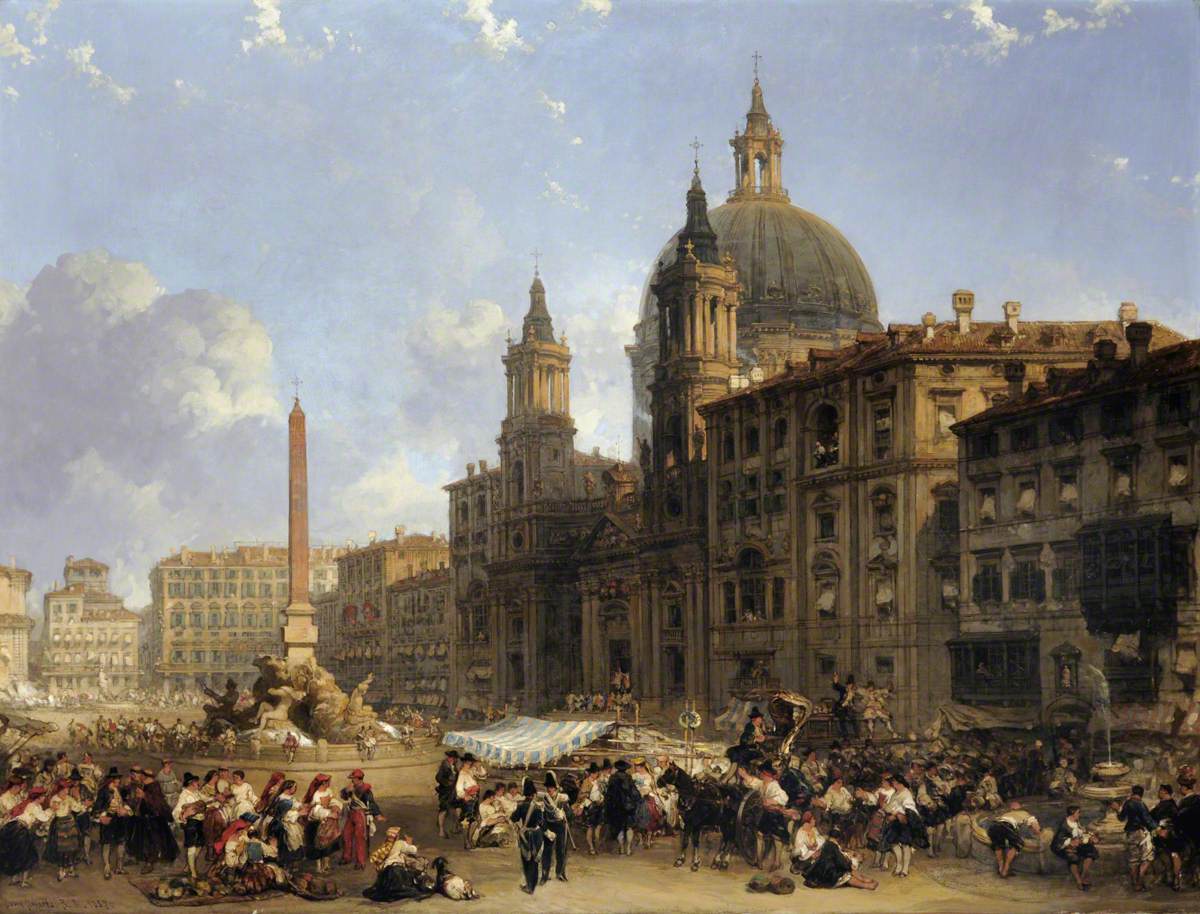 The Piazza Navona at Rome