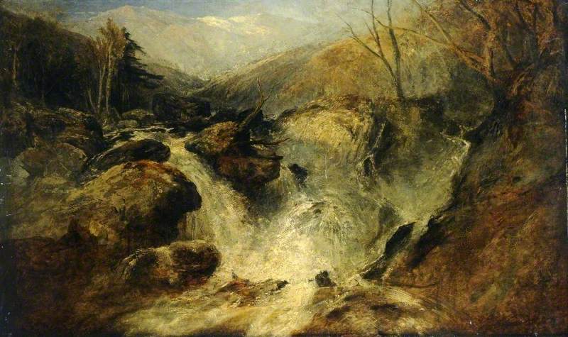 A Mountain Waterfall in Snowdonia