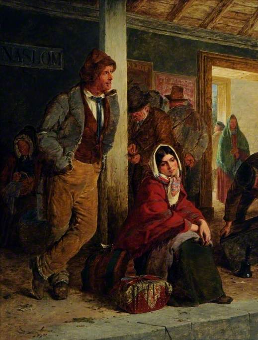 Irish Emigrants Waiting for the Train