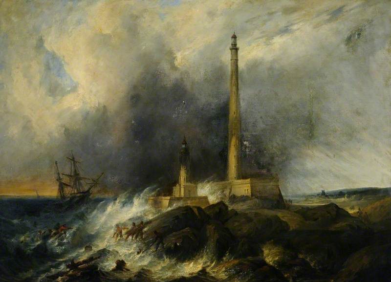 The Lighthouse at Gatteville, near Barfleur, after a Storm