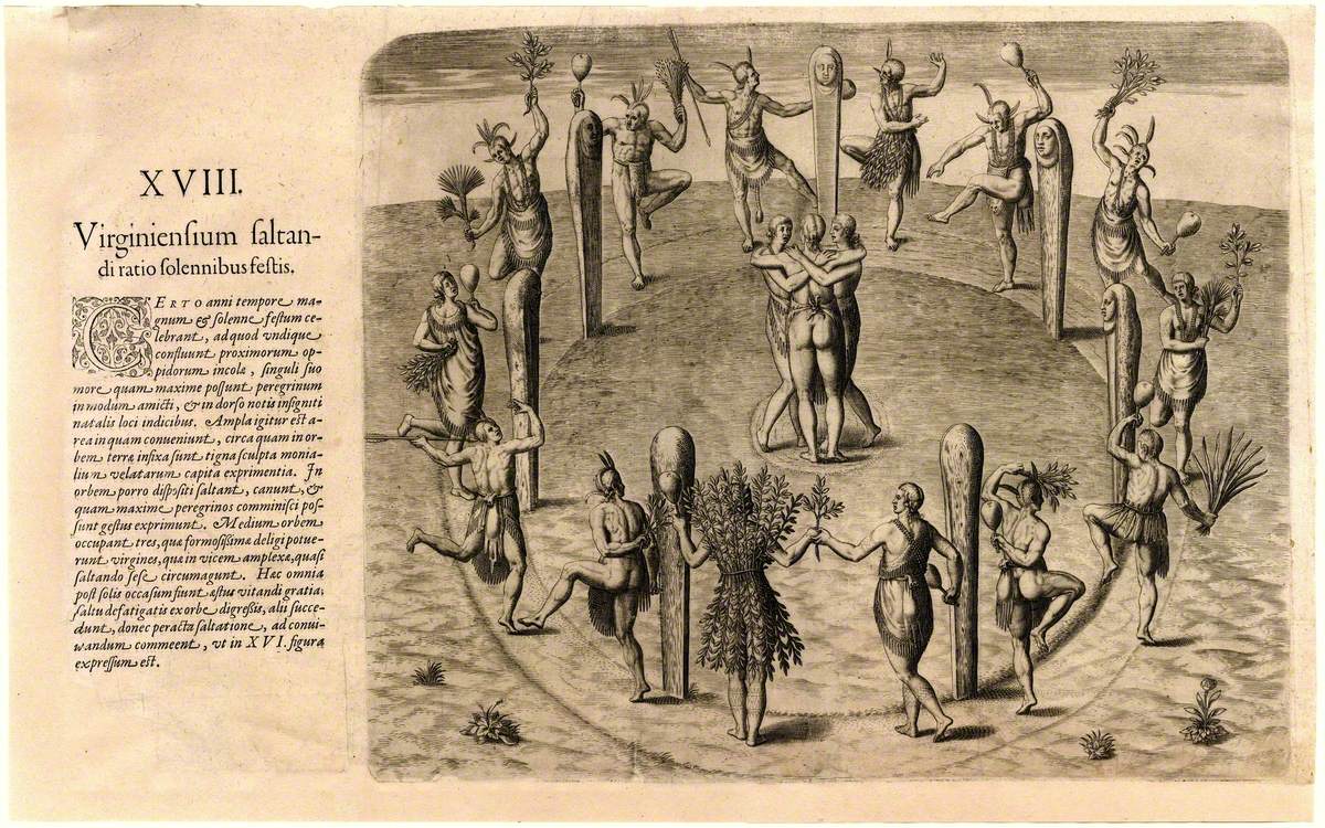 Their danses which they use att their highe feastes