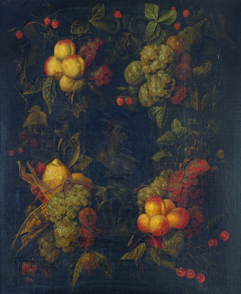 Fruit Garland Encircling a Relief