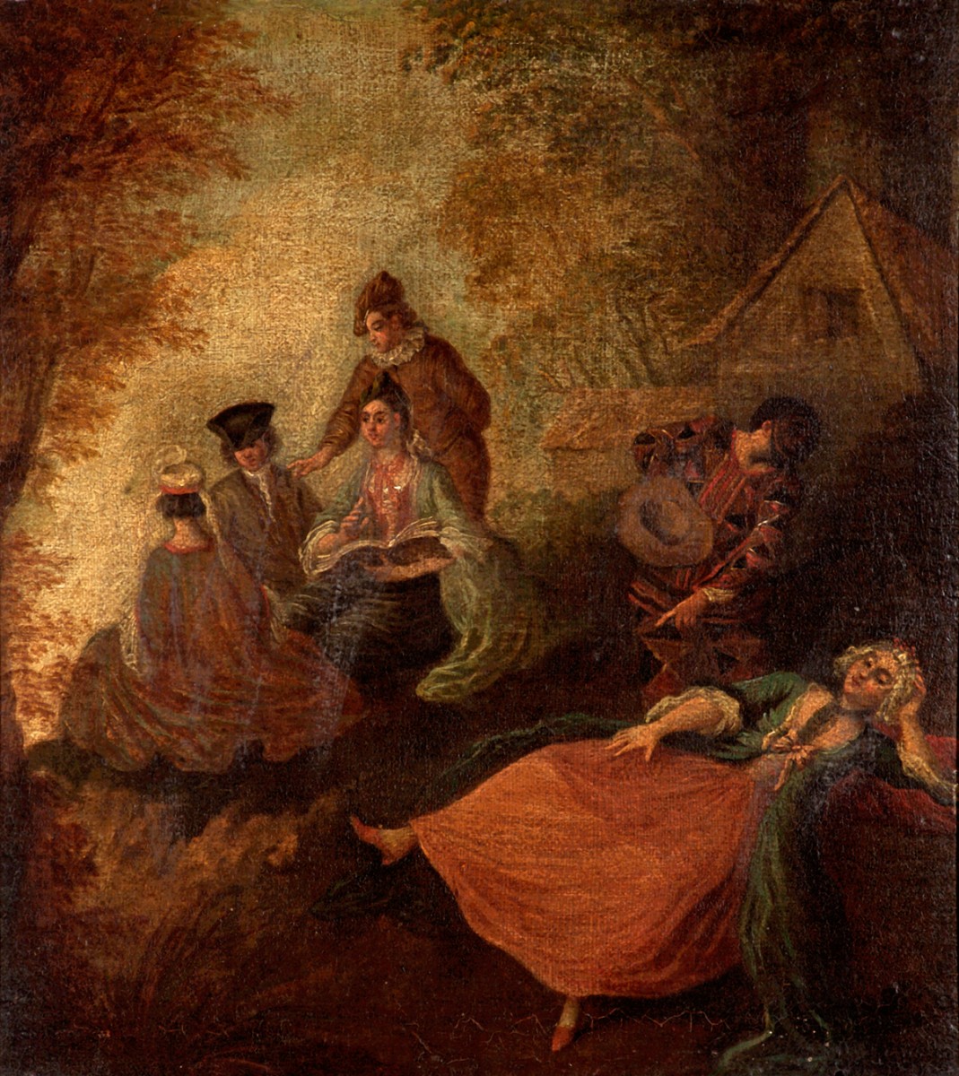 Garden Scene with Figures