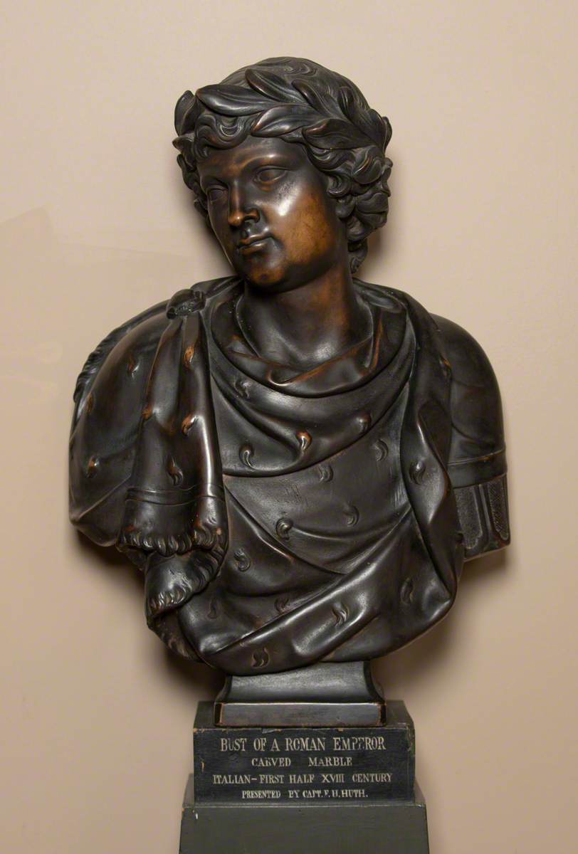 Bust of a Roman Youth Crowned with Laurels
