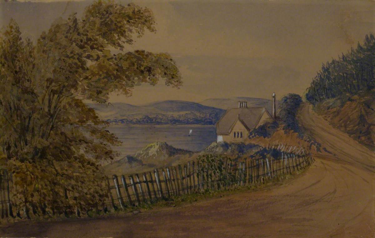 Kewstoke Toll House and Road Looking towards Sand Bay Art UK
