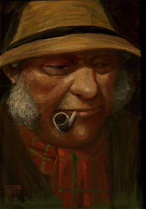 Portrait of an Unknown Gentleman Smoking a Pipe
