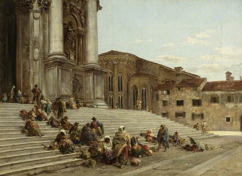 On the Steps of a Venetian Church