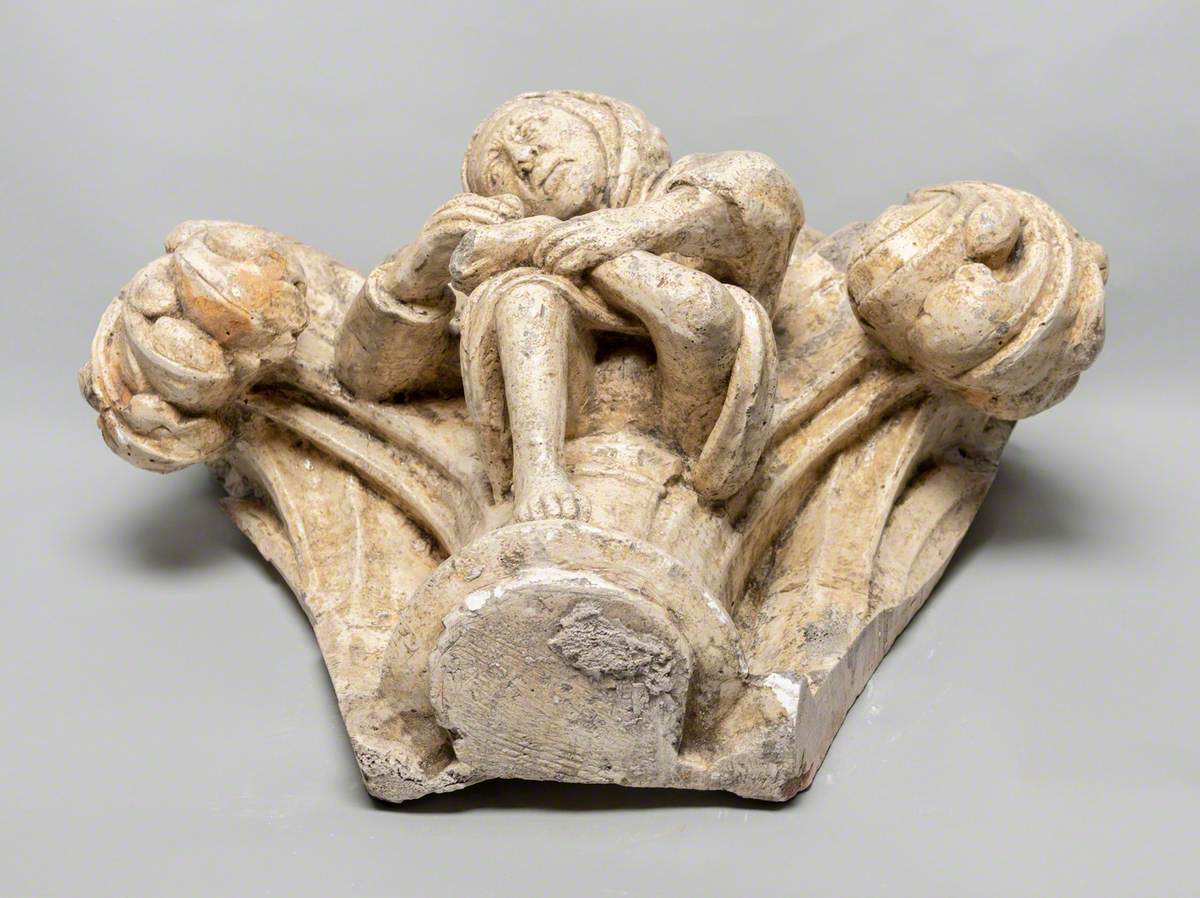 Column Capital Showing a Man Pulling a Thorn From His Foot