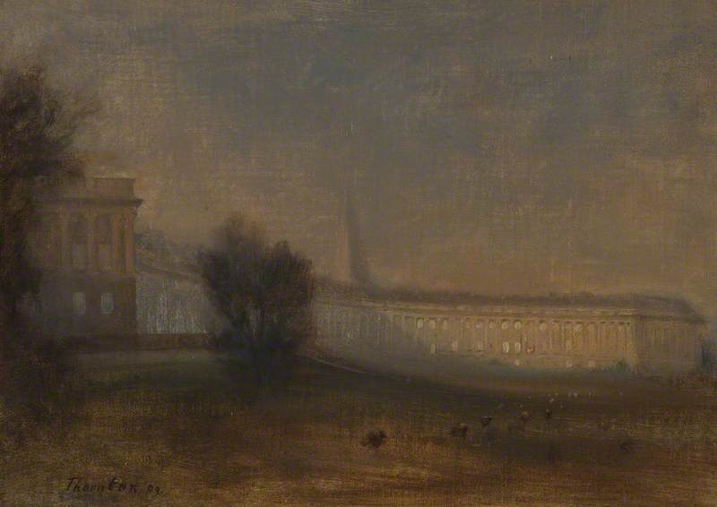 Royal Crescent, Bath, from the Marlborough Buildings