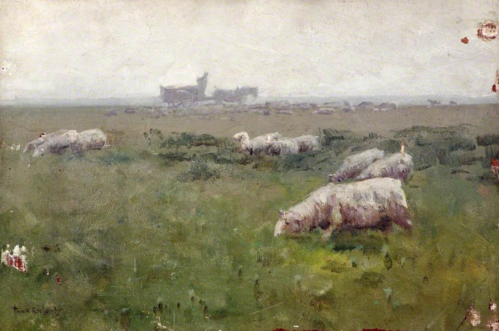 Landscape with Grazing Sheep