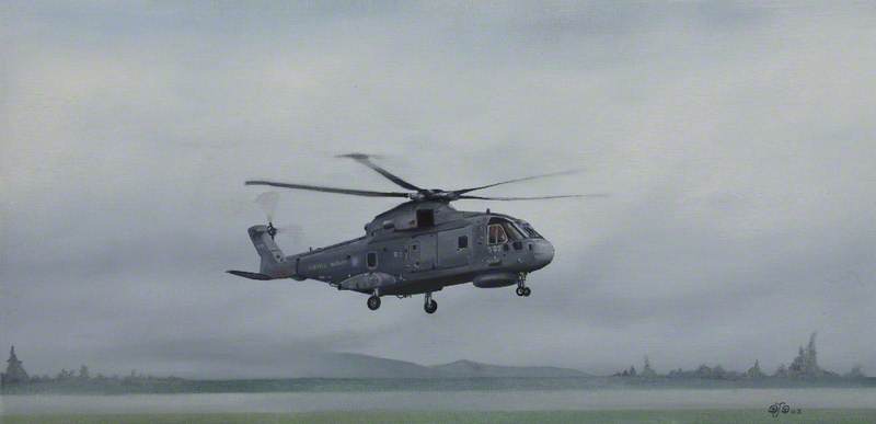 Merlin Helicopter Hovering