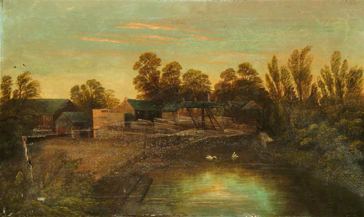 William Gardan's Timber Wharf on the Western End of Church Island, Staines