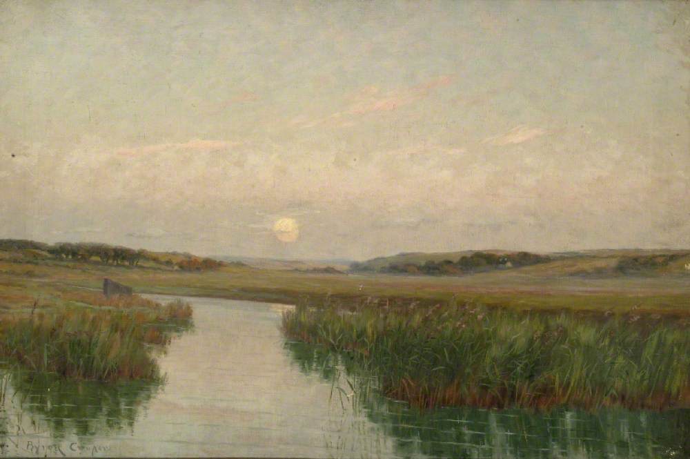 Moonrise on the Old Canal, Bude, Cornwall