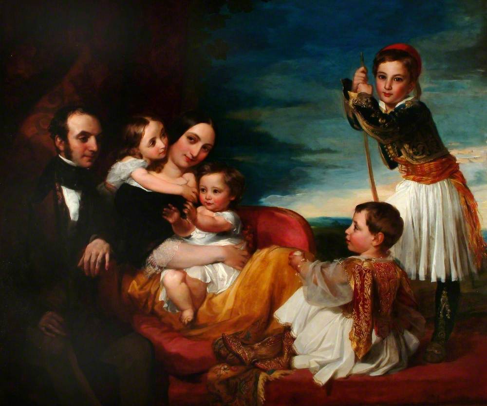 Alexander Constantine Ionides and His Wife Euterpe, with Their Children Constantine, Alexander, Aglaia and Alecco