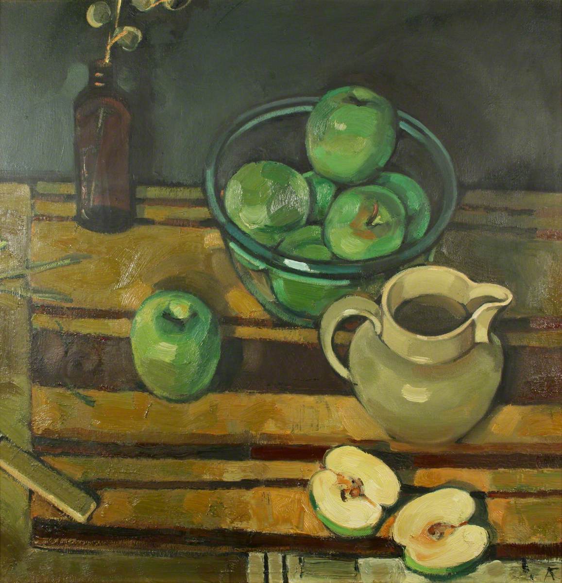 Still Life with Green Apples