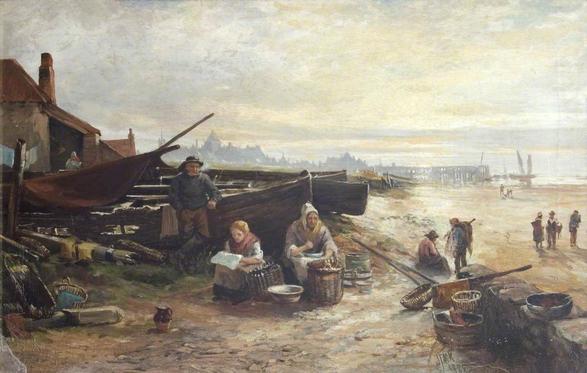 Shore Scene with Fisherfolk