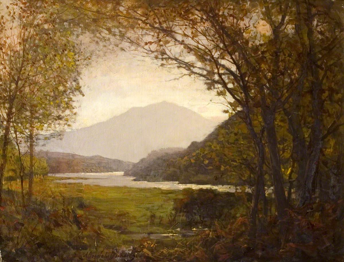 Highland River Scene with Mountain