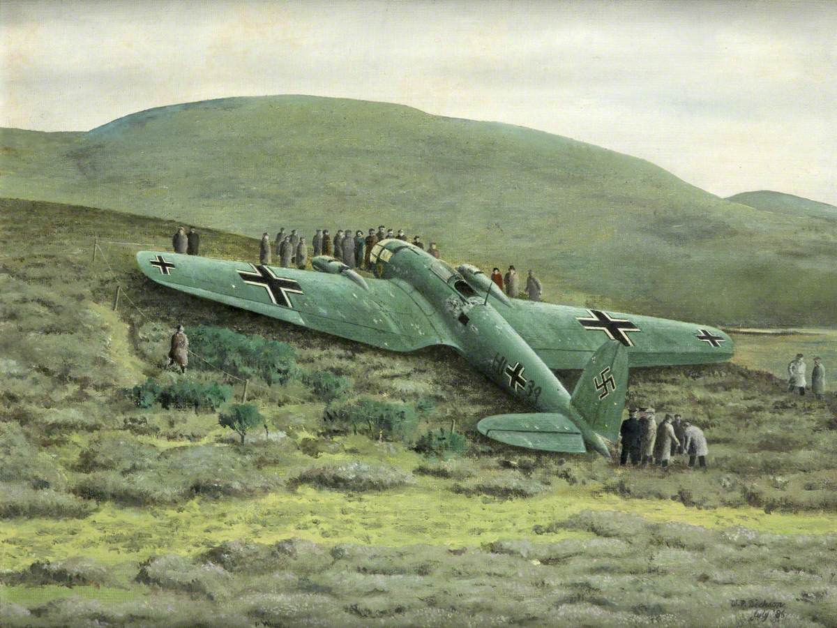 Heinkel Bomber near Humbie in 1939