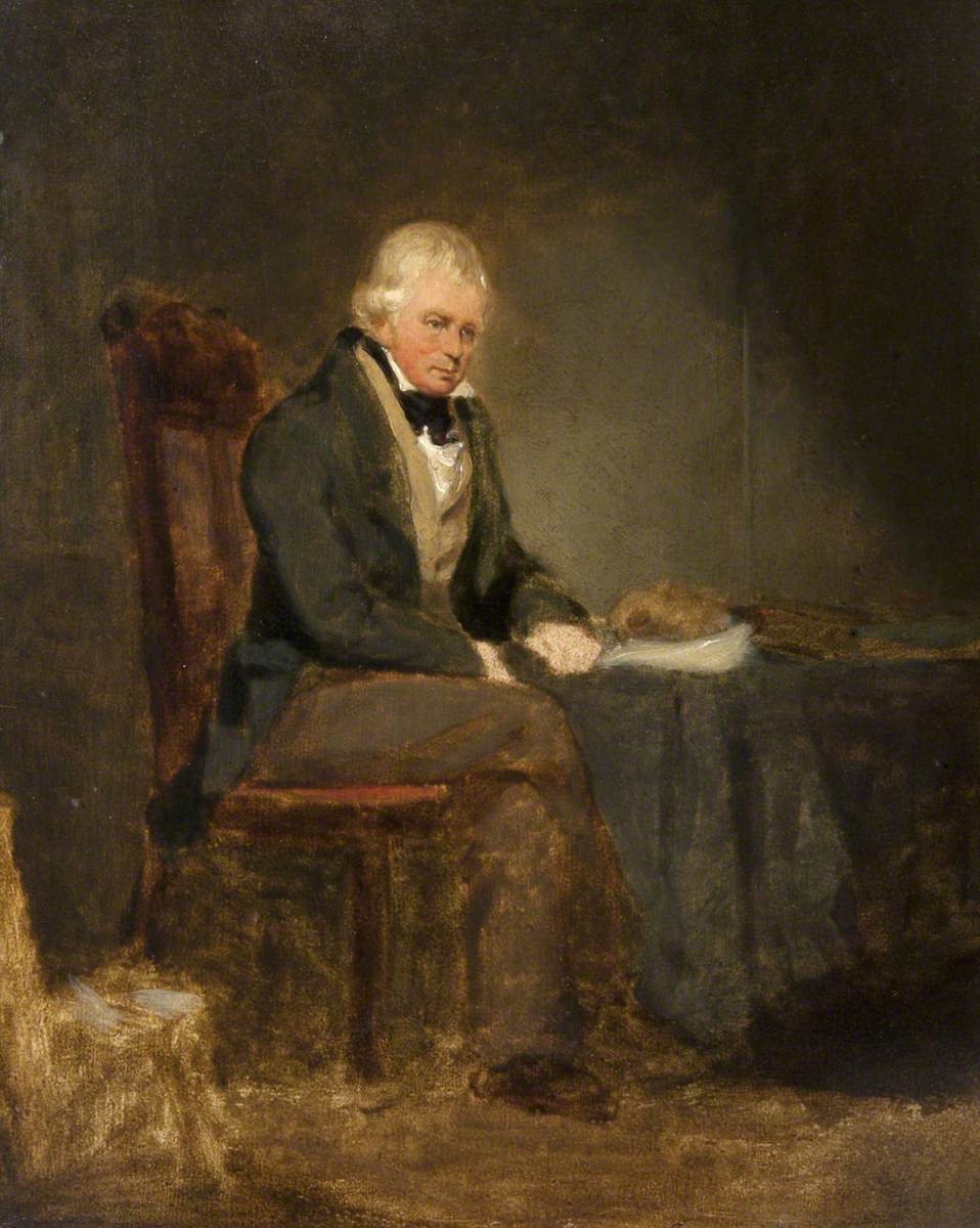 Sir Walter Scott Seated at a Table