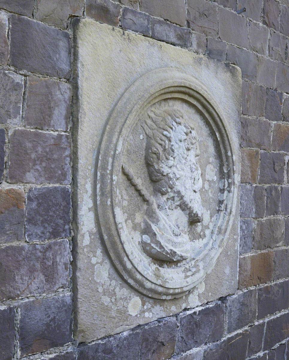 Mercat Cross Roundel: possibly Charlemagne