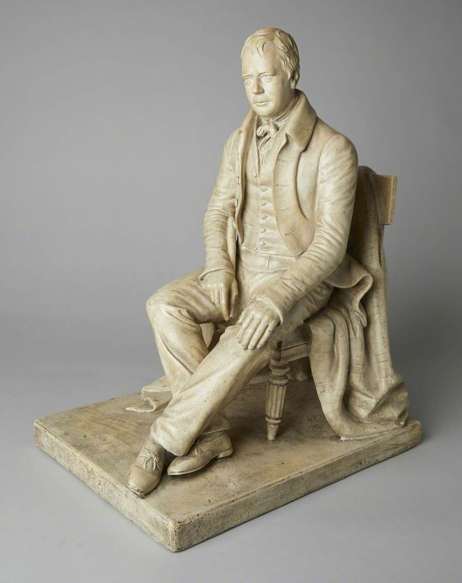 Sir Walter Scott (1771–1832) seated by the Clydeside