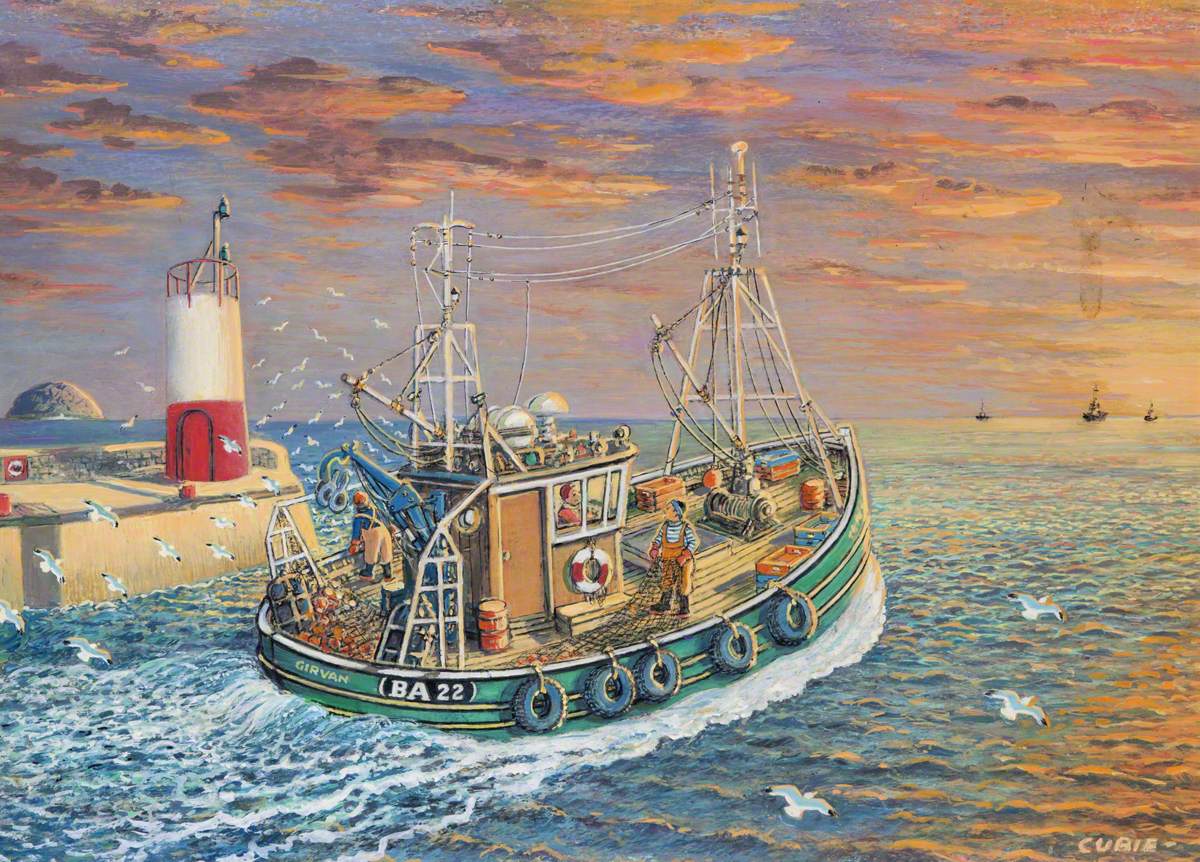 Fishing Boat ‘BA22’ Leaving Girvan Harbour