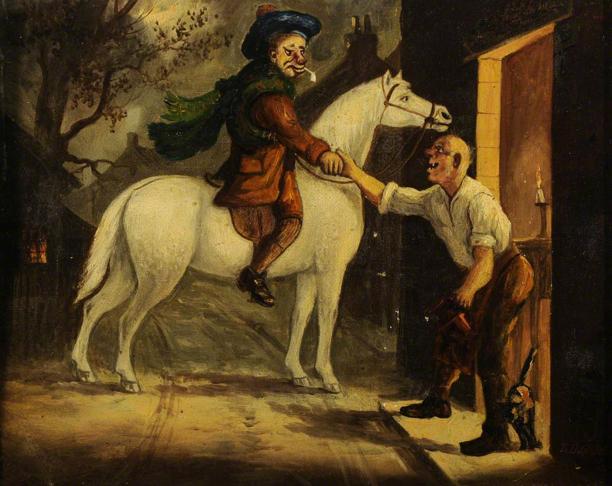 Scene from 'Tam o' Shanter': Tam on a White Horse