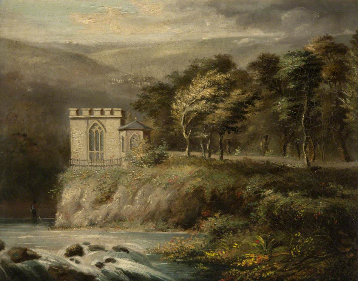 Landscape with Fisherman and Castellated Building
