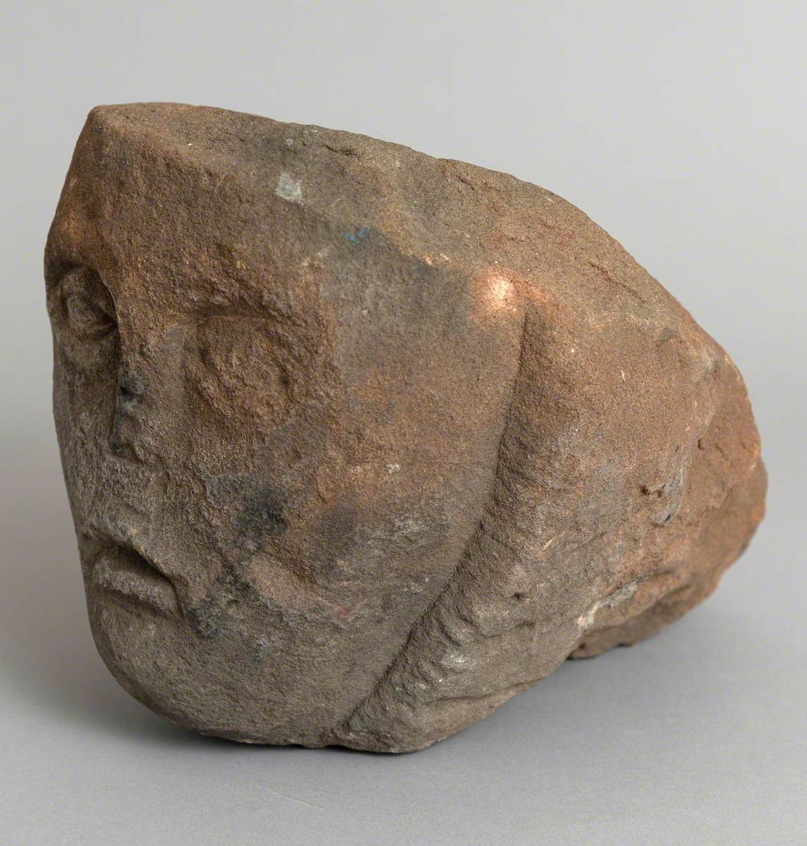 Carved Head, Possibly from Corbel*