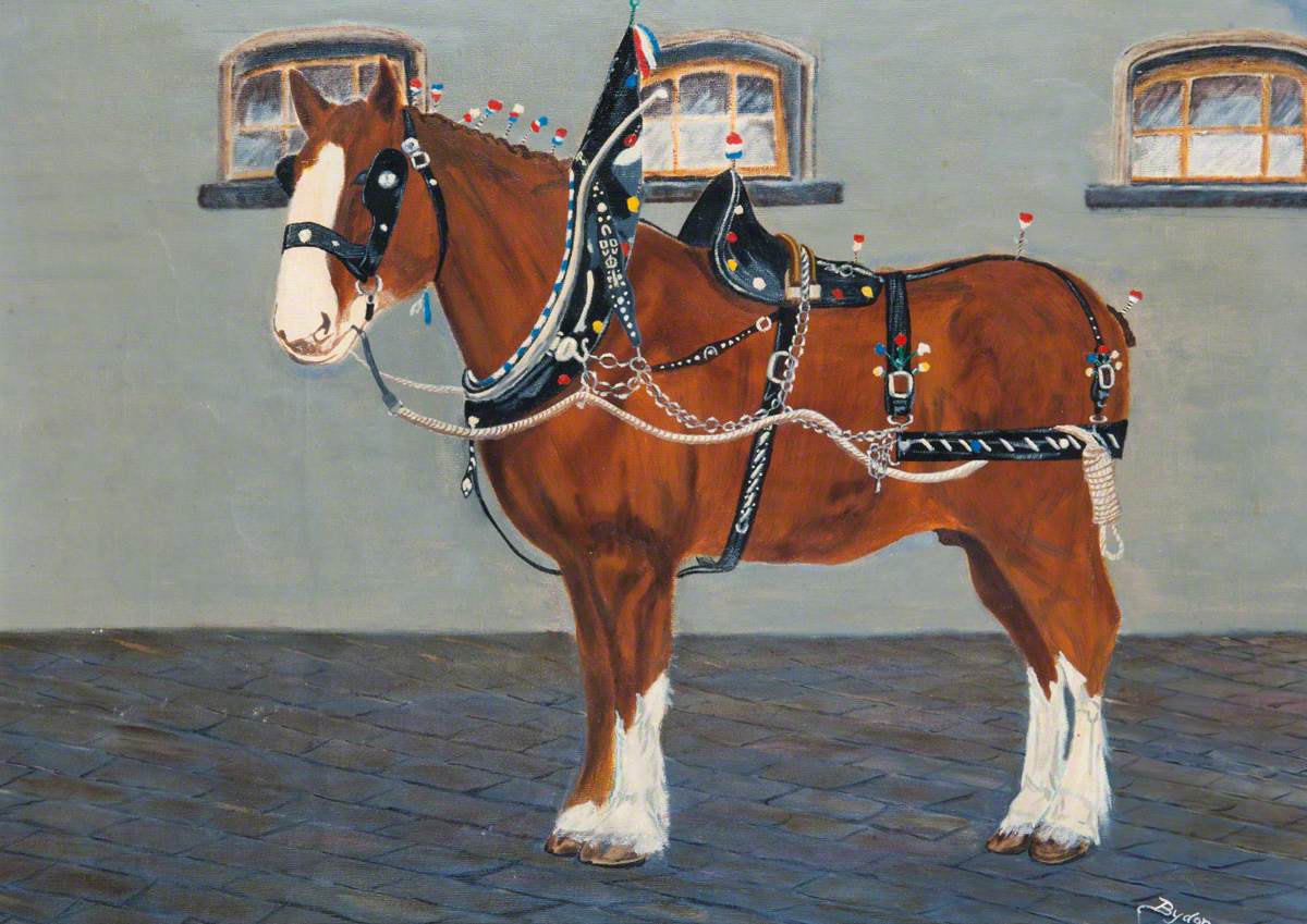 clydesdale horse drawing