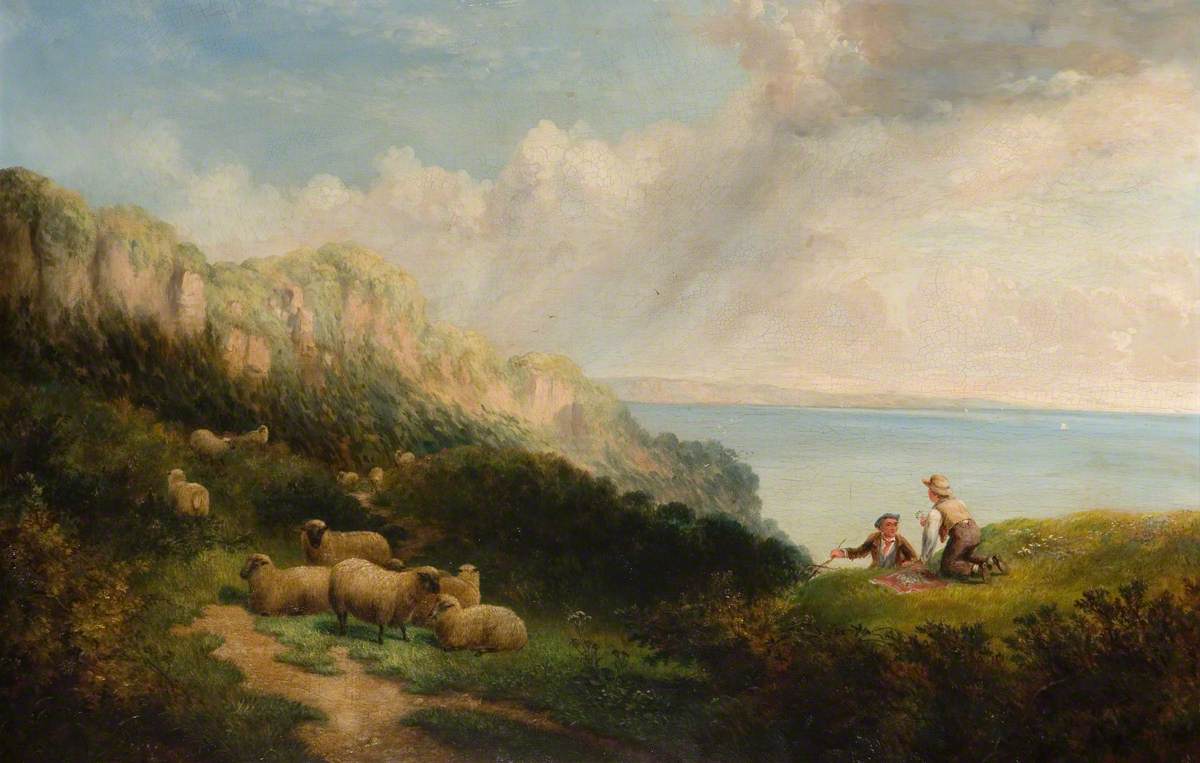 Shepherd Boys with their Flock