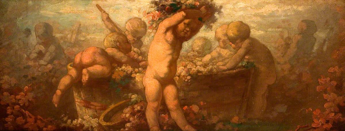 Putti with Flowers