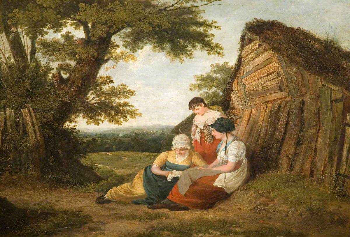 Кто художник картины. Уильям Коллинз Landscape with three Figures. Художник Вильям Коллинз. Коллинз, Уильям (живописец). Коллинз художник картины.