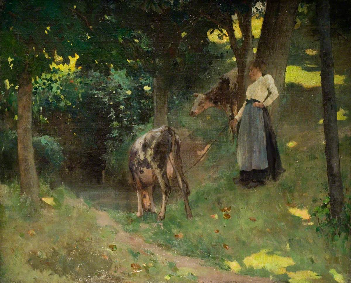 Girl with Two Cows