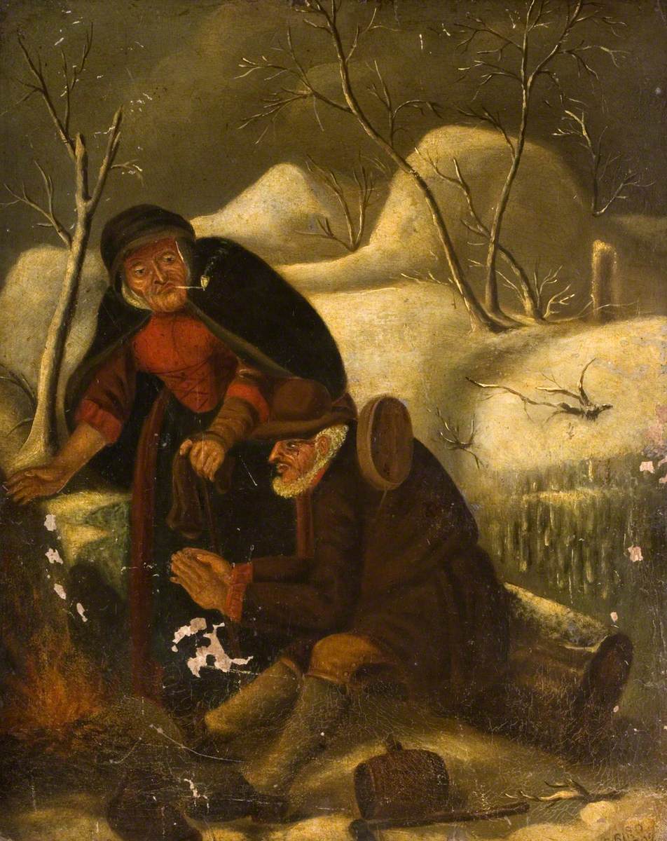 Two Figures in a Winter Landscape