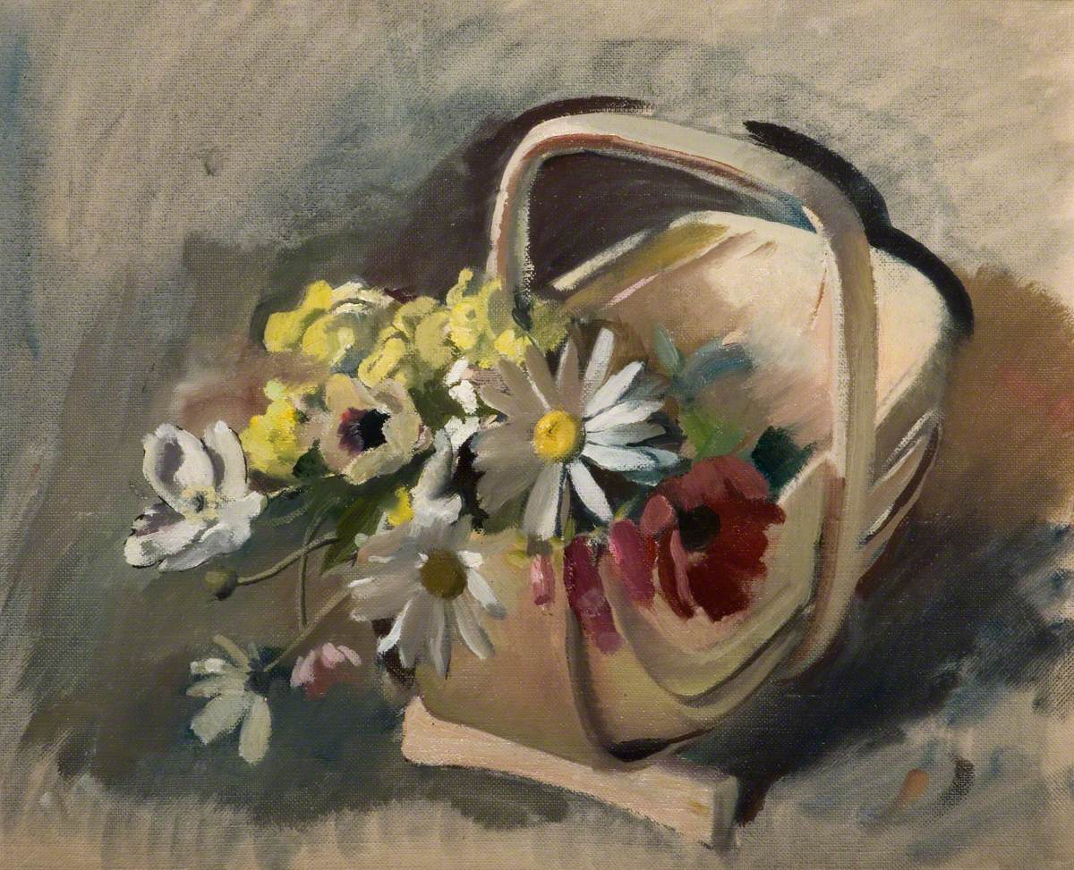 Trug with Dog Daisies: Study for 'Amity'