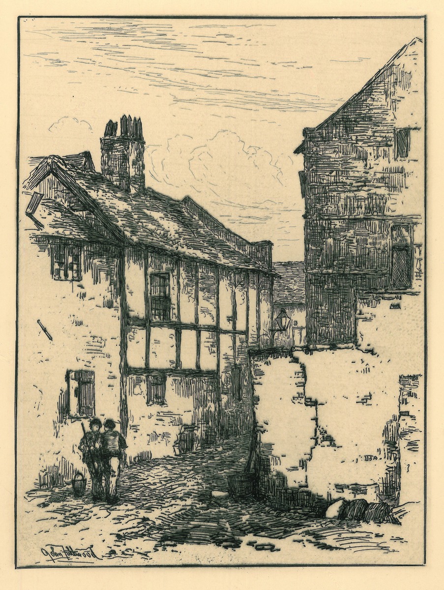 Entrance to Cat Yard, Berry Street, Wolverhampton from 'Remnants of Old Wolverhampton' (Vol. I. 1880. No.s 1–37)