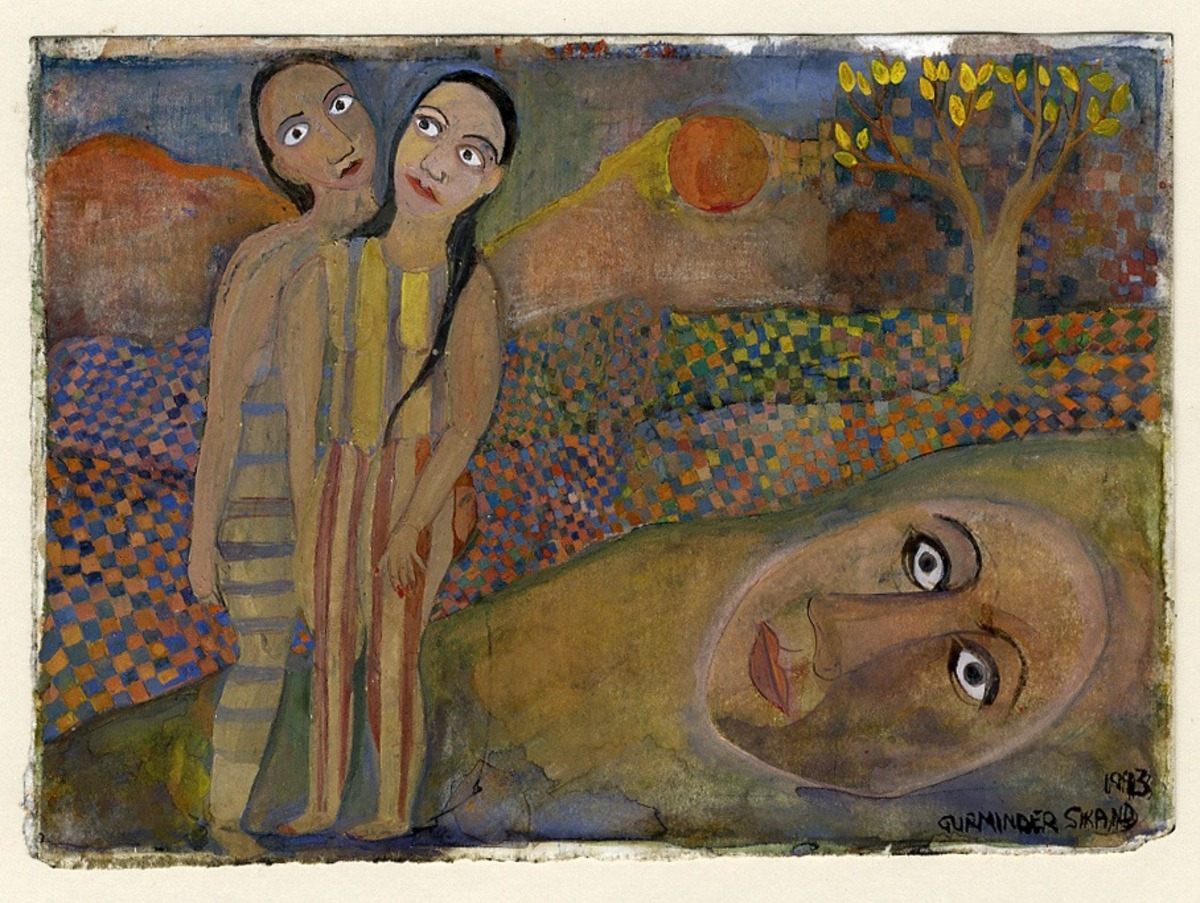 Woman in Landscape with Floating Head