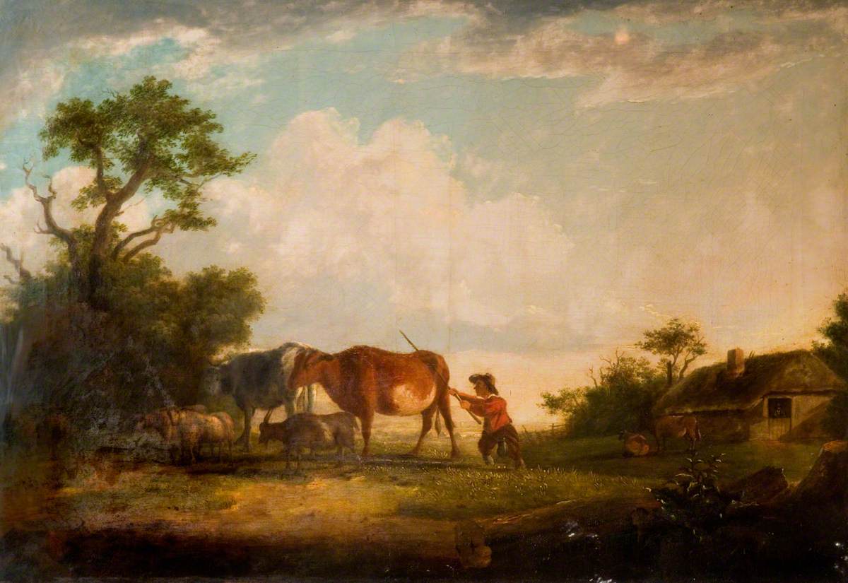 Landscape with Cattle and Cowherd