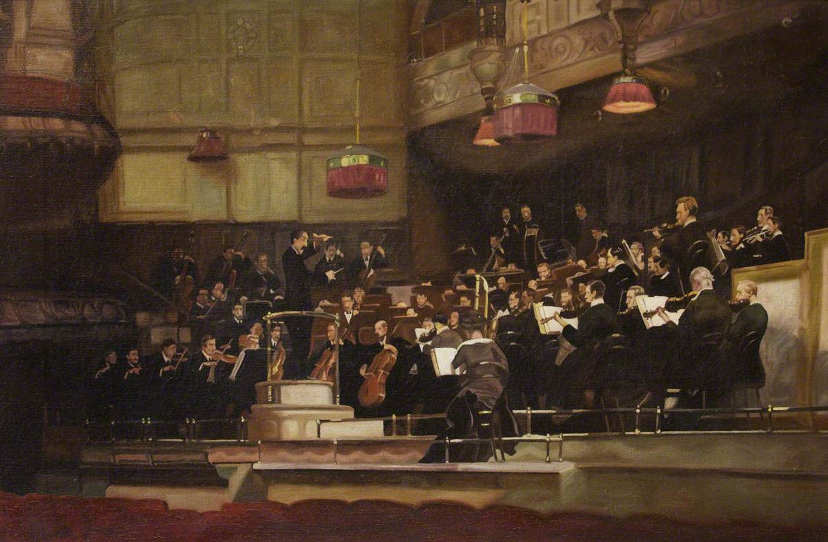 Rehearsal under Nikisch at the Queen's Hall