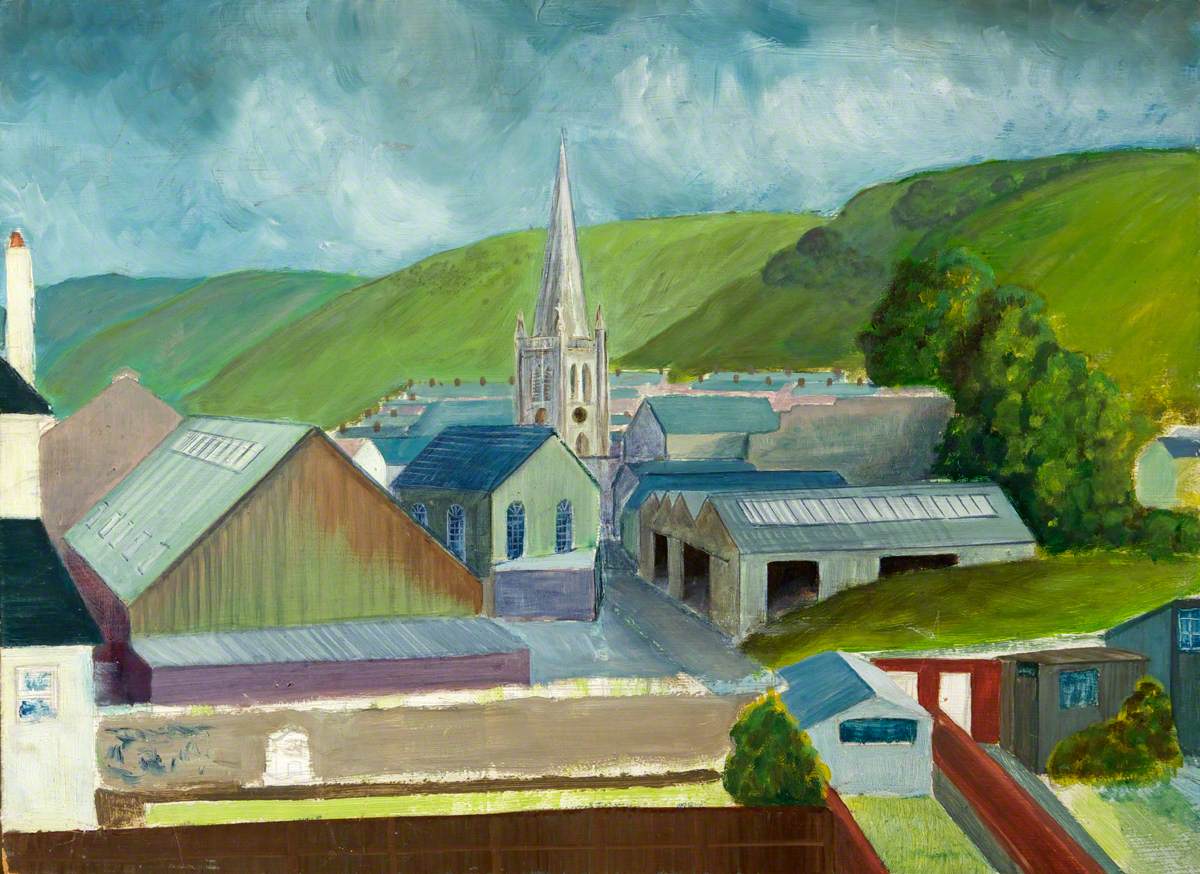 View of Aberdare with St Elvan's Church