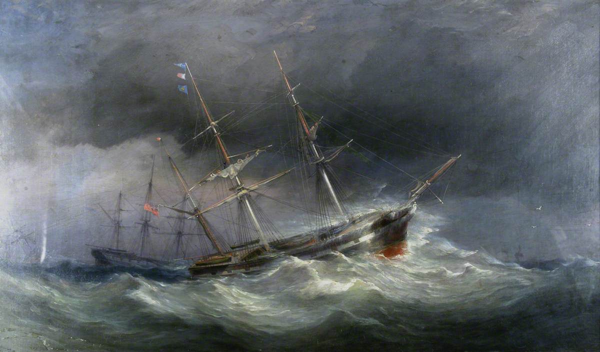 Seascape with Three Barques