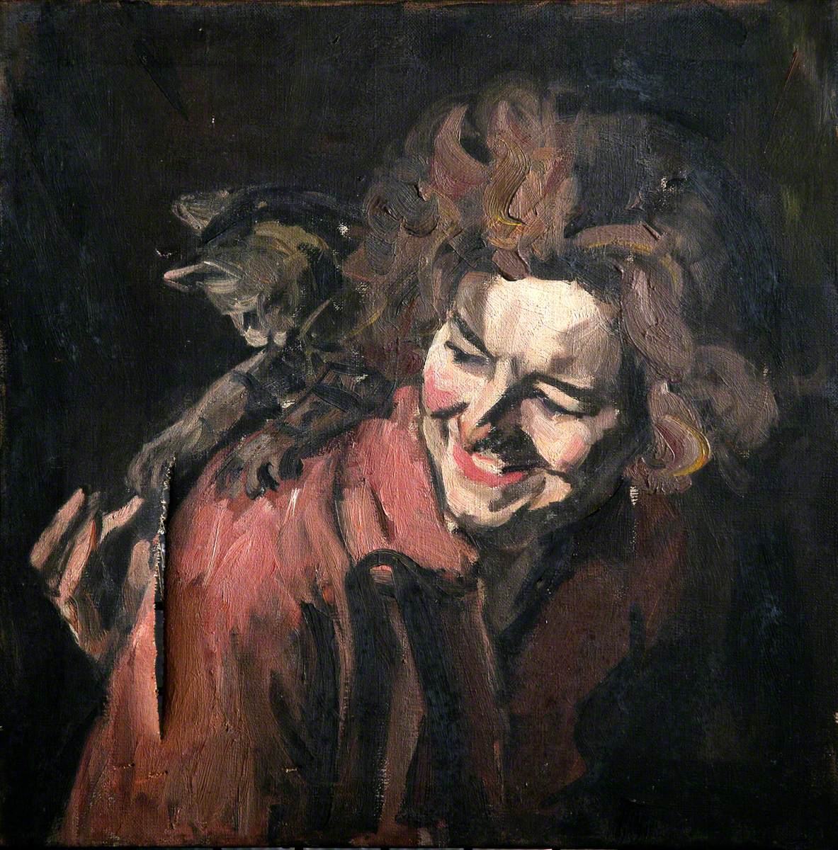 Woman Playing with a Cat