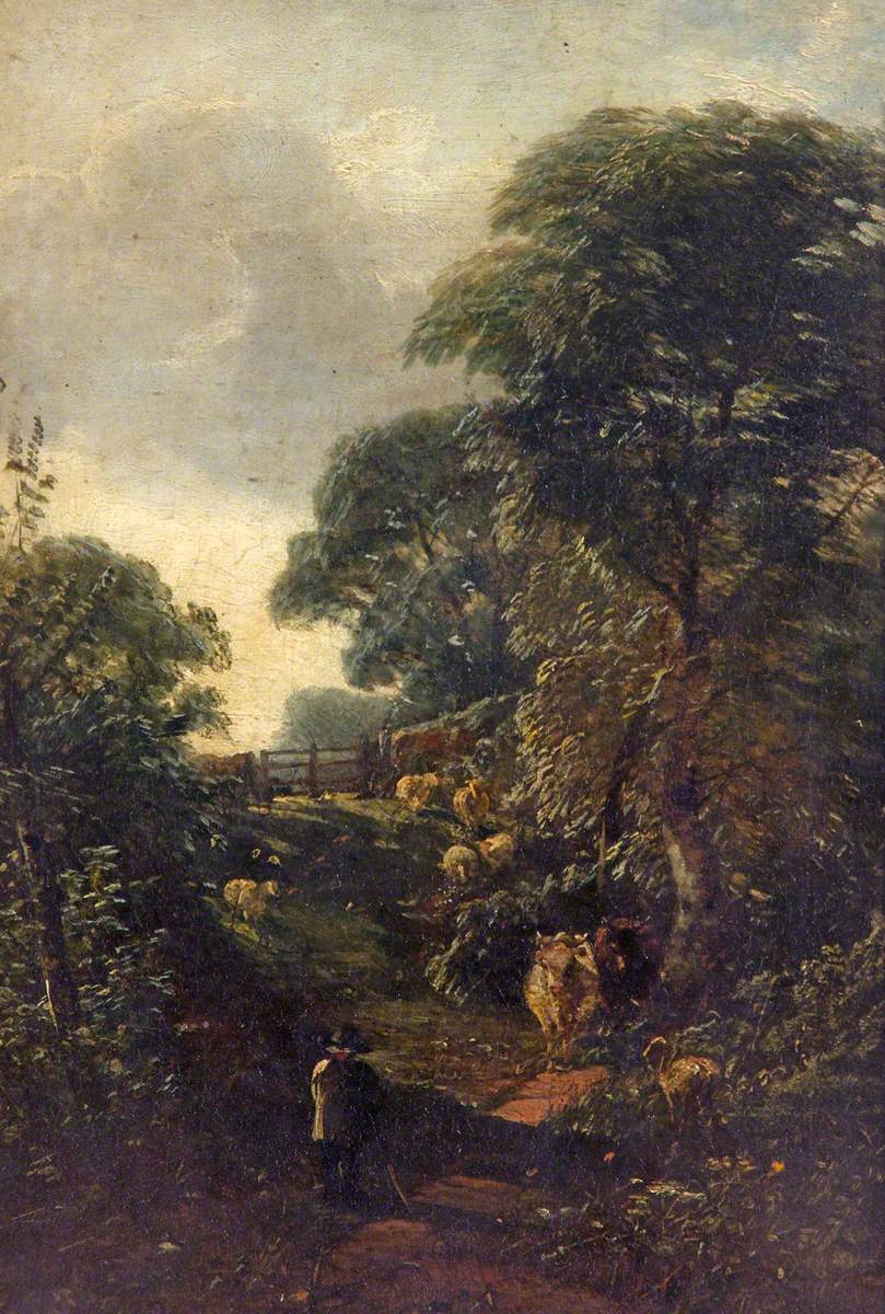 Landscape with Figure and Cows